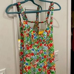 Backless flower dress size small from apricot lane.